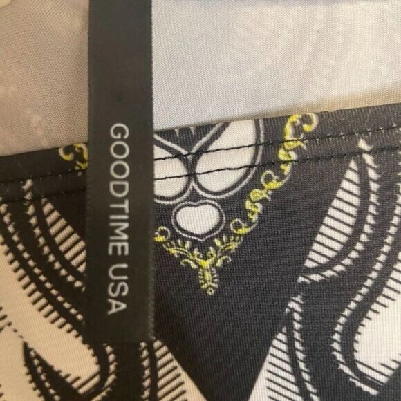 GoodTime‎ USA Women's Jewel Neck Bodycon Geometric Midi Dress - Picture 6 of 6